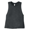 Dunkelgrau meliert - Front - Bella + Canvas Damen Crop-Tanktop mit Racerback