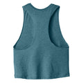 Dunkelpetrol meliert - Back - Bella + Canvas Damen Crop-Tanktop mit Racerback