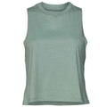 Blau meliert - Front - Bella + Canvas Damen Crop-Tanktop mit Racerback