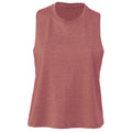 Mauve meliert - Front - Bella + Canvas Damen Crop-Tanktop mit Racerback