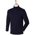 Marineblau - Pack Shot - Henbury Herren Rollkragen-Sweatshirt, langärmlig, hoher Baumwollanteil