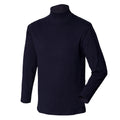 Marineblau - Front - Henbury Herren Rollkragen-Sweatshirt, langärmlig, hoher Baumwollanteil