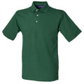 Flaschengrün - Front - Henbury Herren Polo-Shirt, unifarben