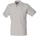 Hellgrau - Front - Henbury Herren Polo-Shirt, unifarben