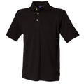 Schwarz - Front - Henbury Herren Polo-Shirt, unifarben