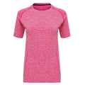 Pink - Front - TriDri Damen Seamless 3D Fit Multi Sport Performance Kurzarm Top