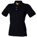 Marineblau - Front - Henbury Damen Polo Shirt Klassik