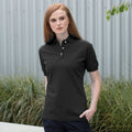 Schwarz - Back - Henbury Damen Polo Shirt Klassik