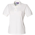 Weiß - Front - Henbury Damen Polo Shirt Klassik