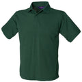 Flaschengrün - Front - Henbury Herren Polo-Shirt, Kurzarm