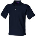 Marineblau - Front - Henbury Herren Polo-Shirt Ultimate