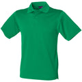 Kelly Grün - Front - Henbury Herren Polo-Shirt Coolplus Pique