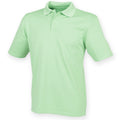 Limette - Front - Henbury Herren Polo-Shirt Coolplus Pique