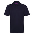 Oxford Marineblau - Front - Henbury Herren Polo-Shirt Coolplus Pique