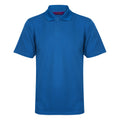 Mittelblau - Front - Henbury Herren Polo-Shirt Coolplus Pique