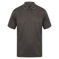 Heather Graphit - Front - Henbury Herren Polo-Shirt Coolplus Pique