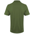 Olive - Back - Henbury Herren Polo-Shirt Coolplus Pique