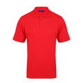 Rot - Front - Henbury Herren Polo-Shirt Coolplus Pique