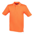 Orange - Front - Henbury Herren Polo-Shirt Coolplus Pique