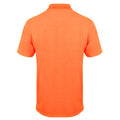 Orange - Back - Henbury Herren Polo-Shirt Coolplus Pique