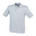 Silbergrau - Front - Henbury Herren Polo-Shirt Coolplus Pique