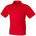 Klassik Rot - Front - Henbury Herren Polo-Shirt Coolplus Pique