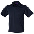 Marineblau - Front - Henbury Herren Polo-Shirt Coolplus Pique