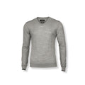 Grau meliert - Front - Nimbus - "Ashbury" Pullover, V-Ausschnitt für Herren