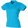 Türkis - Front - Henbury Damen Coolplus® Polo-Shirt - Polohemd,