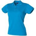 Saphirblau - Front - Henbury Damen Coolplus® Polo-Shirt - Polohemd,