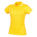 Gelb - Front - Henbury Damen Coolplus® Polo-Shirt - Polohemd,