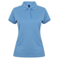 Mittelblau - Front - Henbury Damen Coolplus® Polo-Shirt - Polohemd,