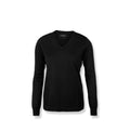 Schwarz - Front - Nimbus - "Ashbury" Pullover, V-Ausschnitt für Damen