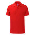 Rot - Front - Fruit Of The Loom Herren Poloshirt Iconic