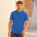 Royal meliert - Back - Fruit Of The Loom Herren Poloshirt Iconic