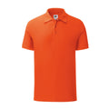 Orange - Front - Fruit Of The Loom Herren Poloshirt Iconic