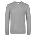 Sportgrau - Front - B&C Herren Langarm-T-Shirt #E150