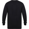 Marineblau - Back - Henbury Herren Feinstrick-Pullover - Sweatshirt mit V-Ausschnitt