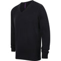 Marineblau - Lifestyle - Henbury Herren Feinstrick-Pullover - Sweatshirt mit V-Ausschnitt