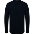 Schwarz - Back - Henbury Herren Feinstrick-Pullover - Sweatshirt mit V-Ausschnitt