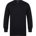 Marineblau - Front - Henbury Herren Strickpullover extra dick