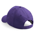 Violett - Side - Beechfield Unisex Baseballkappe mit 5 Paneelen (2 Stück-Packung)