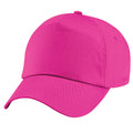 Fuchsia - Back - Beechfield Unisex Baseballkappe mit 5 Paneelen (2 Stück-Packung)