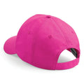 Fuchsia - Side - Beechfield Unisex Baseballkappe mit 5 Paneelen (2 Stück-Packung)