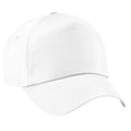 Weiß - Front - Beechfield Unisex Baseballkappe mit 5 Paneelen (2 Stück-Packung)