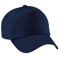 Marineblau - Front - Beechfield Unisex Baseballkappe mit 5 Paneelen (2 Stück-Packung)