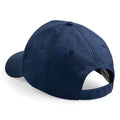 Marineblau - Side - Beechfield Unisex Baseballkappe mit 5 Paneelen (2 Stück-Packung)