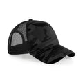 Mitternacht Camo - Front - Beechfield Retro-Trucker-Kappe - Baseball-Kappe mit Tarnmuster (2 Stück-Packung)