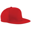 Rot - Front - Beechfield Unisex Retro Rapper Baseballkappe (2 Stück-Packung)