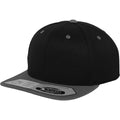 Schwarz-Grau - Front - Yupoong Flexfit Unisex 110 Plain Fit Baseball Kappe (2 Stück-Packung)